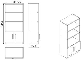 Kancelárska zostava Vincent 14 (Orech + Antracit). Vlastná spoľahlivá doprava až k Vám domov. 1072646