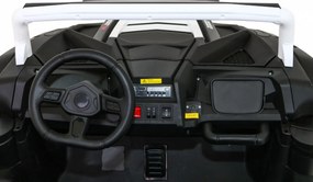 Ramiz Buggy ATV Racing pre 2 deti Biela + pohon 4x4 + diaľkové ovládanie + pomalý štart + MP3 LED