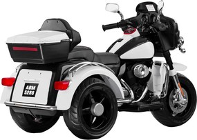 JOKOMISIADA Veľký akumulátorový motorkový chopper pre deti PA0254 biely