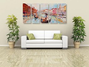 5-dielny obraz benátska gondola - 200x100