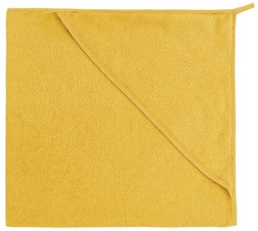 Detská froté osuška s kapucňou 80x80cm 330g žltá