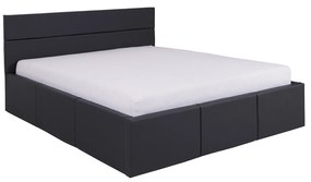 Manželská posteľ 170 cm Calabria P (ekokoža grafit) (s roštom). Akcia -20%. Vlastná spoľahlivá doprava až k Vám domov. 1051552