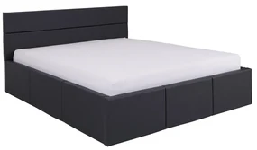 Manželská posteľ 170 cm Calabria P (ekokoža grafit) (s roštom). Akcia -20%. Vlastná spoľahlivá doprava až k Vám domov. 1051552
