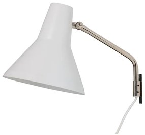 Nástenná lampa Carin, biela / chróm