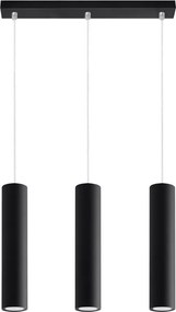 Čierne kovové závesné svietidlo Castro – Sollux