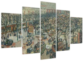Obraz - Camille Pissarro, Boulevard des Italiens, Morning, Sunlight, reprodukcia (150x105 cm)