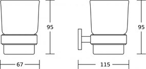 Mexen príslušenstvo, ZOJA držiak na kefky, čierna, 7019138-70
