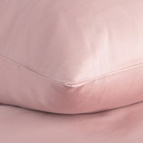 SATÉNOVÉ OBLIEČKY DINA 200X220 CM, 2KS 70X80 CM PÚDROVO RUŽOVÉ