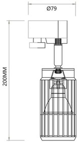 Bodové svietidlo VERTICAL do lištového systému 1xGU10/8W/230V biela