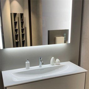 DURAVIT Viu umývadlo do nábytku s otvorom, s prepadom, 1230 x 490 mm, biela, s povrchom WonderGliss, 23441200001