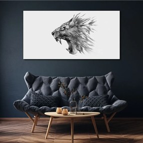 Obraz Canvas Kreslenie živočíšneho leva