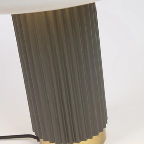 Bielo-zelená stolová lampa s kovovým tienidlom (výška 37,5 cm) Serenella - Kave Home