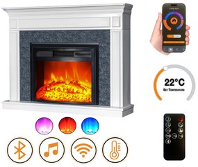 Elektrický krb DLC Morella White EF 4, 900/1800 W