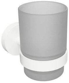 Sapho, X-ROUND WHITE pohár závesný, mliečne sklo, biela mat, XR903W