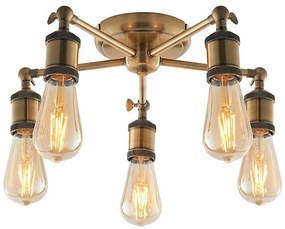 Endon 97244 - Bodové svietidlo HAL 5xE27/40W/230V mosadz