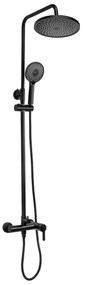 Rea Ontario, sprchový set s ručnou a hlavovou sprchou, čierna matná, REA-P5712
