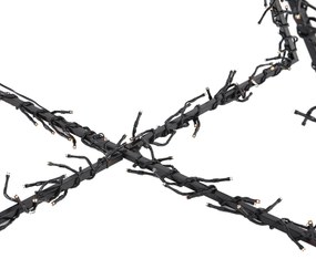 Vianočný stromček čierny vrátane LED IP44 - Brilli