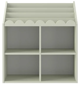 Bellamy Detská knižnica BOOK NOOK SAGE 71x76 cm, svetlozelená