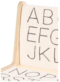 Detská stolička v béžovo-prírodnej farbe ABC – Lorena Canals