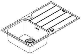 GROHE 31573SD1 -Sada kuchynského drezu K500 s odkvapkávacou plochou a batériou A 86×50 cm nerezová oceľ
