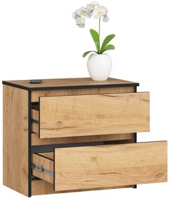 Komoda K60 cm s 2 zásuvkami dub craft