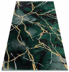 Koberec EMERALD exkluzívny 1018 glamour, styl marmur fľaškovo zelený / zlatý