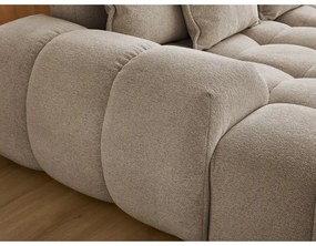 Taupe ženilková rozkladacia/s úložným priestorom rohová pohovka (pravý roh/do tvaru "U") Everest – Bobochic Paris