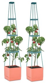 Tomato Tower, črepník na paradajky, set 2 ks, 25 x 150 x 25 cm, mriežka na upínanie, PP