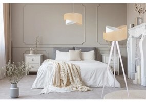 Stojacia lampa Juta, 1x jutové/biele textilné tienidlo, (výber z 5 farieb konštrukcie)