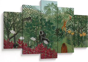 Obraz - Henri Rousseau, Tropical Forest with Monkeys, reprodukcia (150x105 cm)