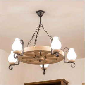 Brilagi - Luster na reťazi ROATA 5xE14/40W/230V dub