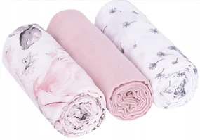 Vulpi Mušelínové látkové plienky Premium Pink 70x75 3v1