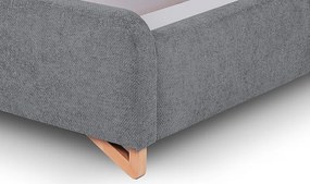 Posteľ Flamingo 180x200 cm, holubí šedá štruktúrovaná tkanina