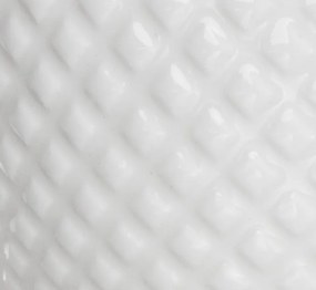 Šálka s podšálkou Diamond Line 220 ml, biely s reliéfem