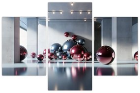 Obraz - 3D priestor s guľami II. (90x60 cm)