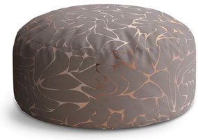 Taburet Circle béžové vzory, sivá