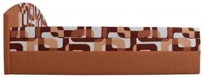 Polohovacie manželská posteľ Vesna 200X180, hnedá vzor / hnedá (215/52)