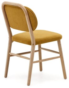 Jedálenská stolička v horčicovej farbe v súprave 2 ks Helda – Kave Home