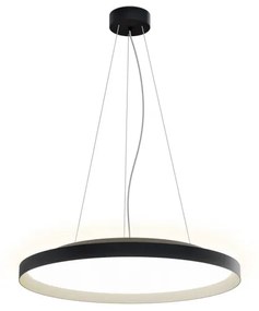 LED2 32749537DT MOON 60 P/N-Z závesné svietidlo s horným podsvietením čierne s champagne lemom stmie