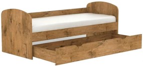 Detská posteľ so zásuvkou REA Kakuna 80x200cm - dub lancelot