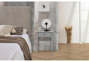 Svetlosivý nočný stolík z borovicového dreva Bart - Marckeric