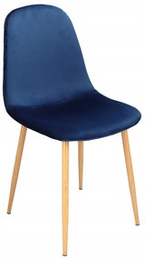 Dekorstudio Zamatová jedálenská stolička VIGO tmavo modrá