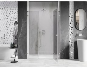 Mexen Lunar, pravé otočné sprchové dvere 135 cm, 8mm číre sklo, oceľový profil, 834S-135-050-97-00-P