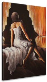 Gario Ručne maľovaný obraz Pekné dievča Rozmery: 70 x 100 cm