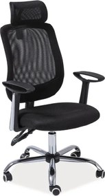Čierne kancelárske kreslo FLEXISEAT Q-118RC
