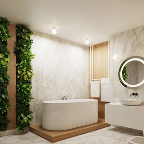 Sollux SL.1707 - Kúpeľňové nástenné svietidlo HALO 1xG9/8W/230V IP44 biela