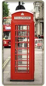 Ceduľa značka Londýn telefónna búdka