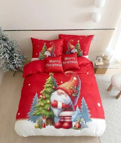3D flanelové obliečky z mikrovlákna GNOME DREAMS červené + obliečka na vankúšik 40x50 cm zdarma Rozmer obliečky: 70 x 90 cm | 140 x 200 cm