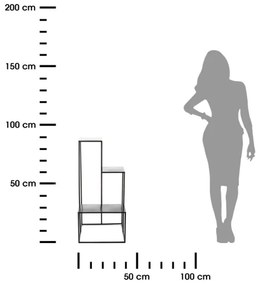Stojan na kvety KASKADA 85x40 cm čierna