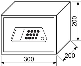 Oceľový trezor s elektronickým zámkom na odtlačok prsta RICHTER RS.20.GA.FIN